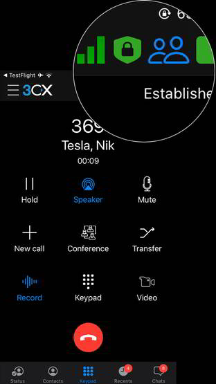 Call encryption and security with the new 3CX iOS Beta app.