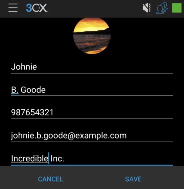 Manage contacts with the new 3CX Android App.