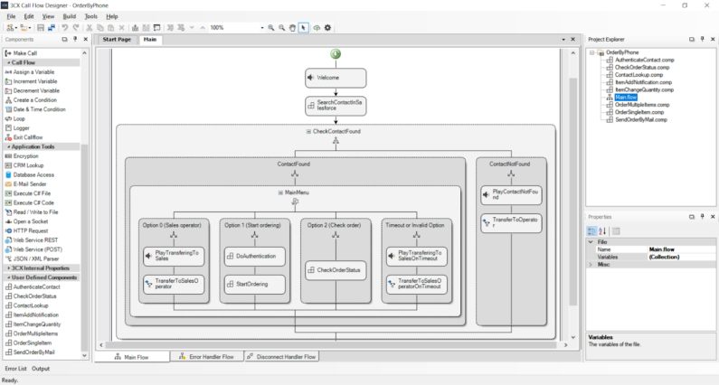 Sample CFD project for fully automated telesales.