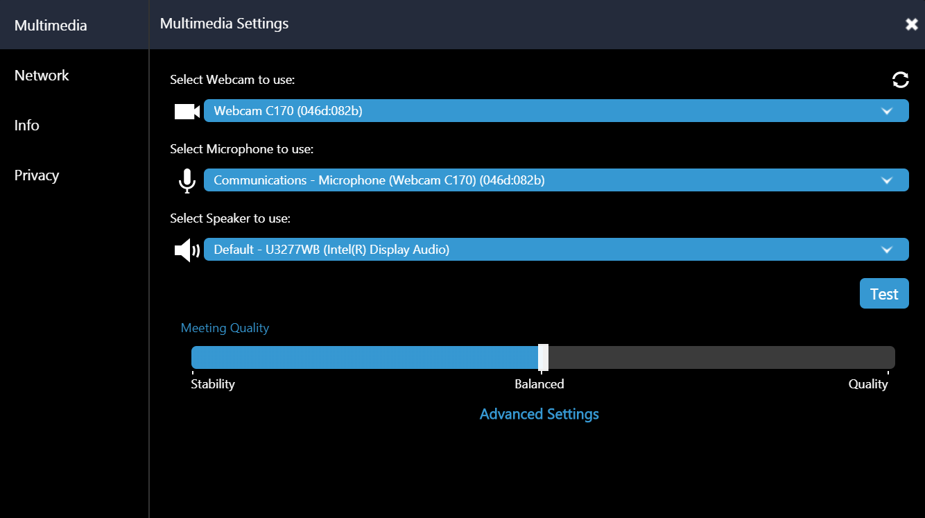 New bandwidth control features with the latest update of 3CX WebMeeting